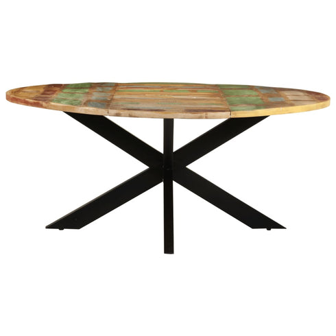 Rustika Rowe -  Dining Table Round 175x75 cm Solid Reclaimed Wood